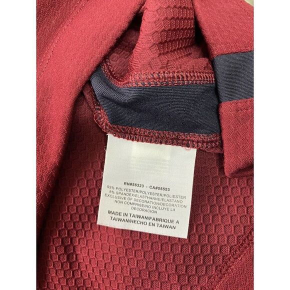 Men’s Nike Fit Dry Quarter Zip Burg. & Black Textured Outdoors Pullover Large - Picture 7 of 9